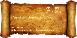 Pandia Domicián névjegykártya